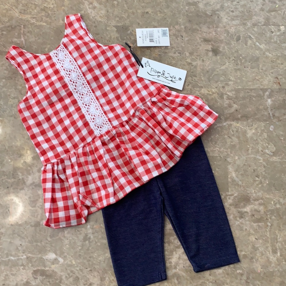 NEW!! Pippa and Julia red and white Capri set